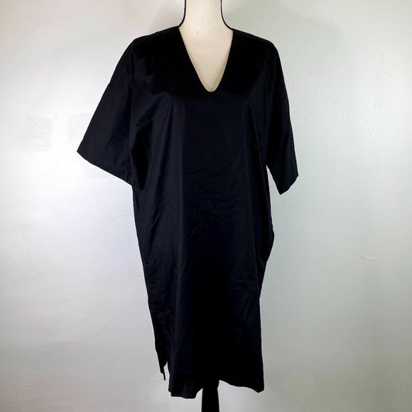 Everlane Dresses & Skirts - EVERLANE WOMEN'S BLACK V-NECK SHIRT DRESS SZ 6